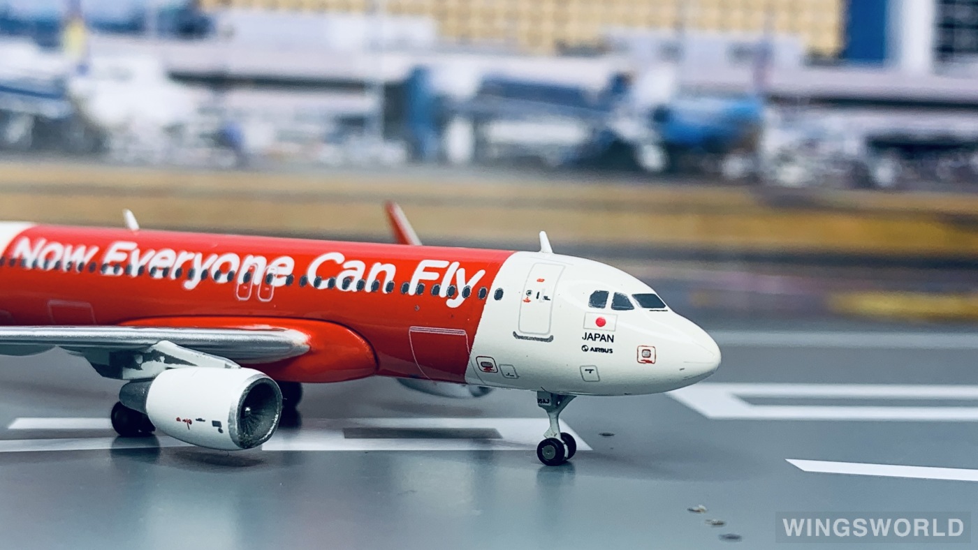 JC Wings 1:400 XX4367 AirAsia 亚洲航空 Airbus A320 JA05AJ
