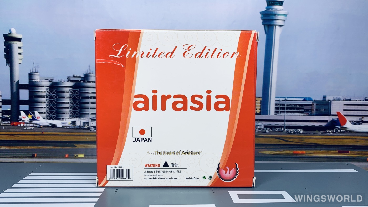 Phoenix 1:400 PH10684 AirAsia 亚洲航空 Airbus A320 JA02AJ
