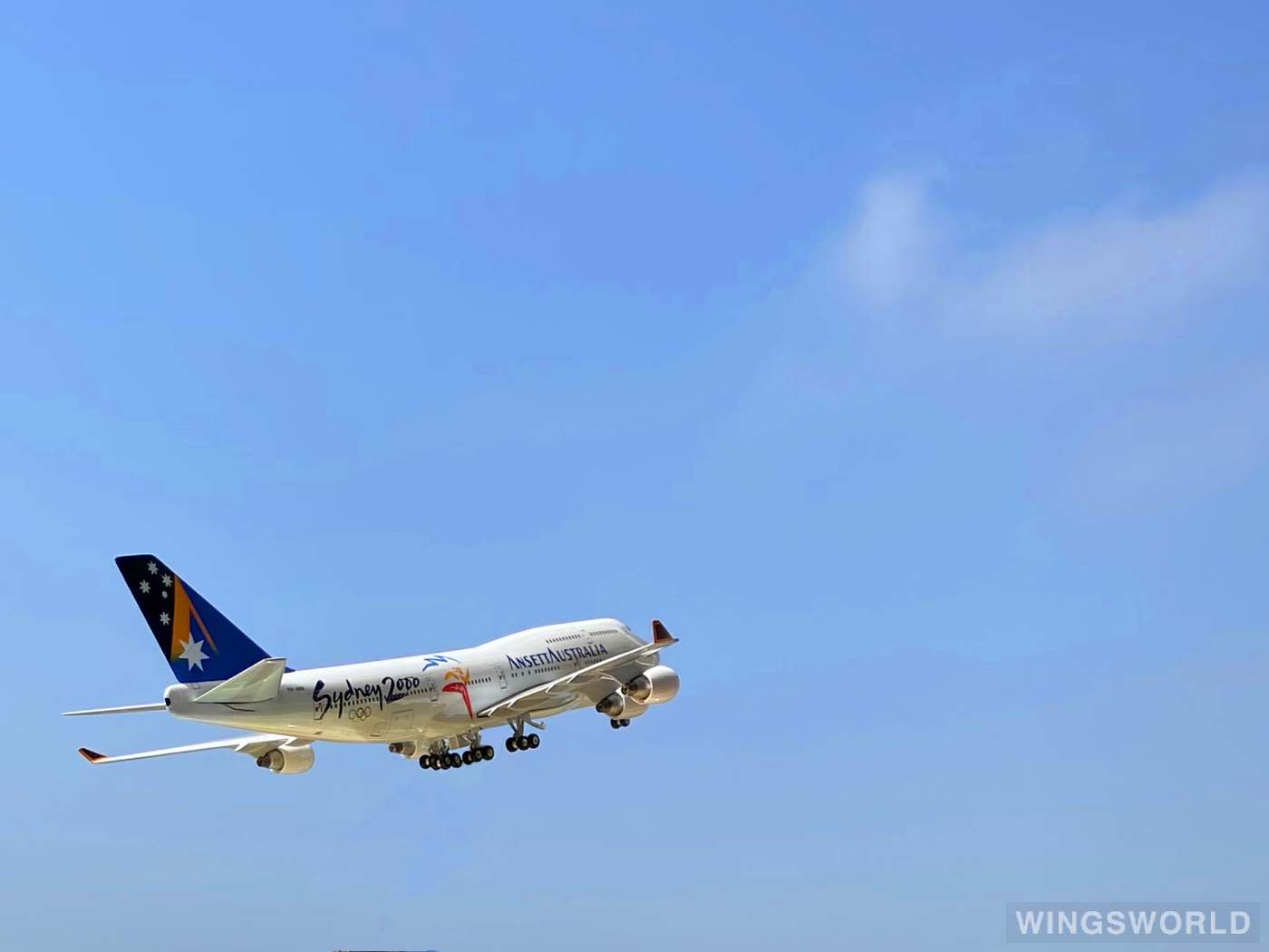 Phoenix 1:400 PH10301 Ansett 澳洲安捷航空 Boeing 747-400 VH-ANA
