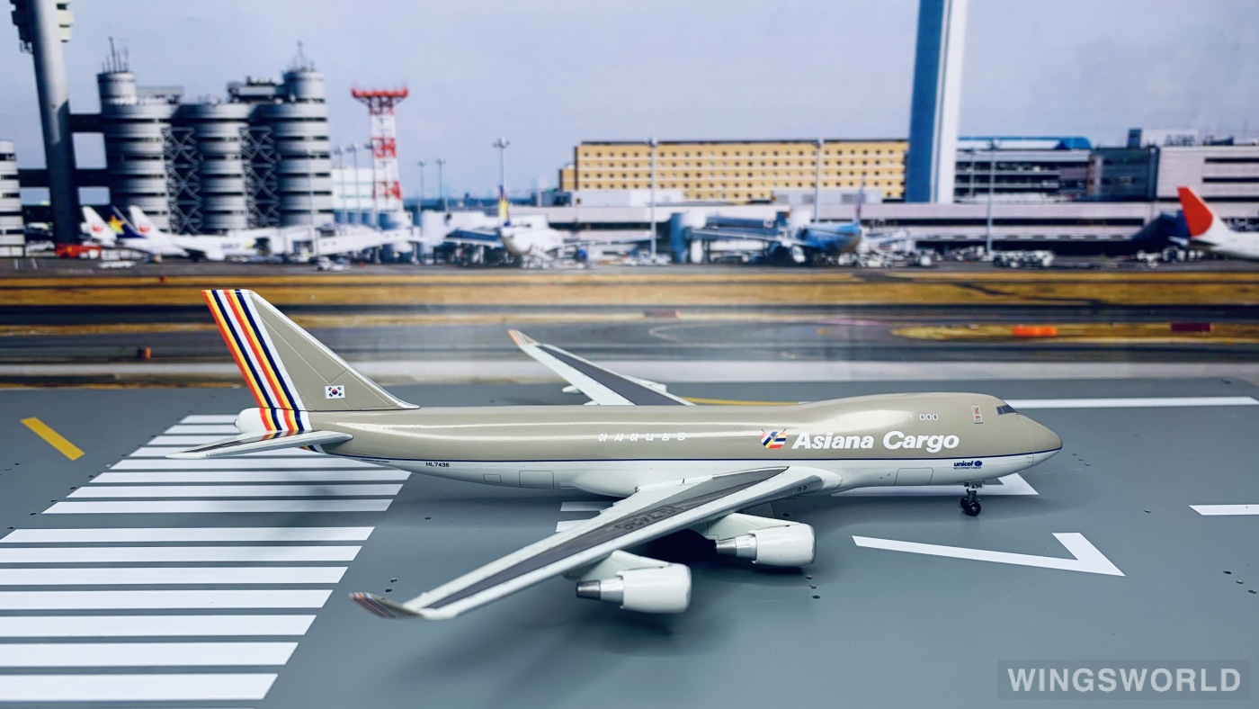 Dragon Models 1:400 55973 Asiana 韩亚航空 Boeing 747-400 HL7436