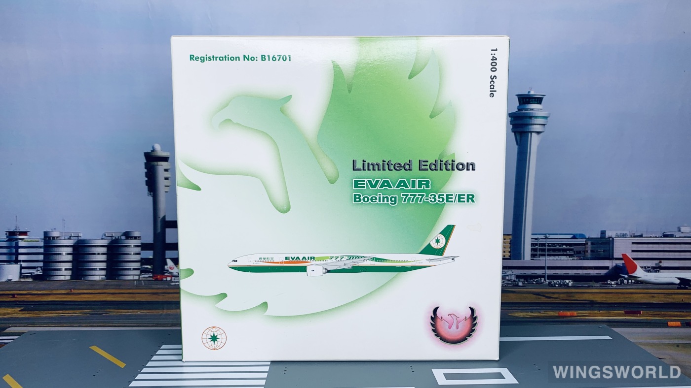 Phoenix 1:400 PH10078 EVA Air 长荣航空 Boeing 777-300ER B-16701