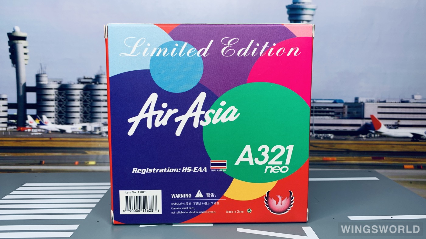 Phoenix 1:400 PH11628 AirAsia 亚洲航空 Airbus A321neo HS-EAA