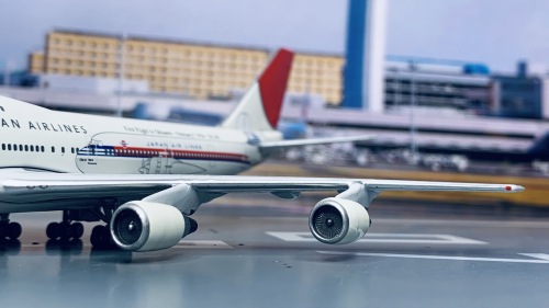 Japan Airlines 日本航空 Boeing 747-400 JA8907 First Flight to Okinawa PH10380 Phoenix 1:400