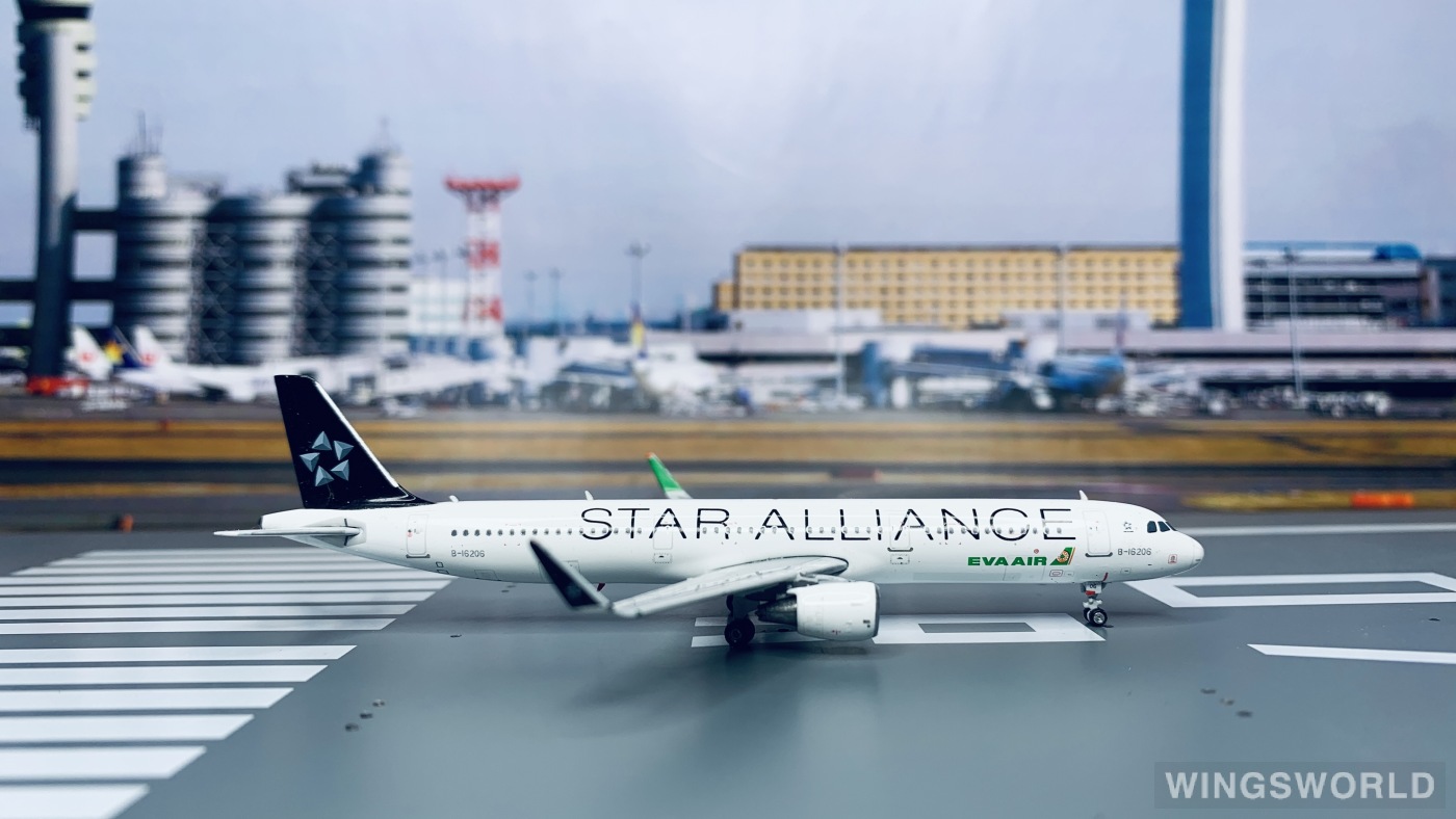 Phoenix 1:400 PH10865 EVA Air 长荣航空 Airbus A321 B-16206