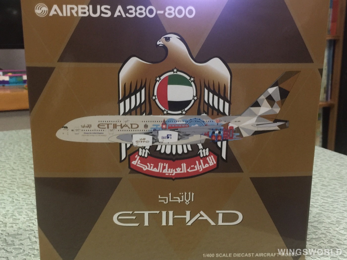 JC Wings 1:400 XX4254 Etihad Airways 阿提哈德航空 Airbus A380-800 A6-APC