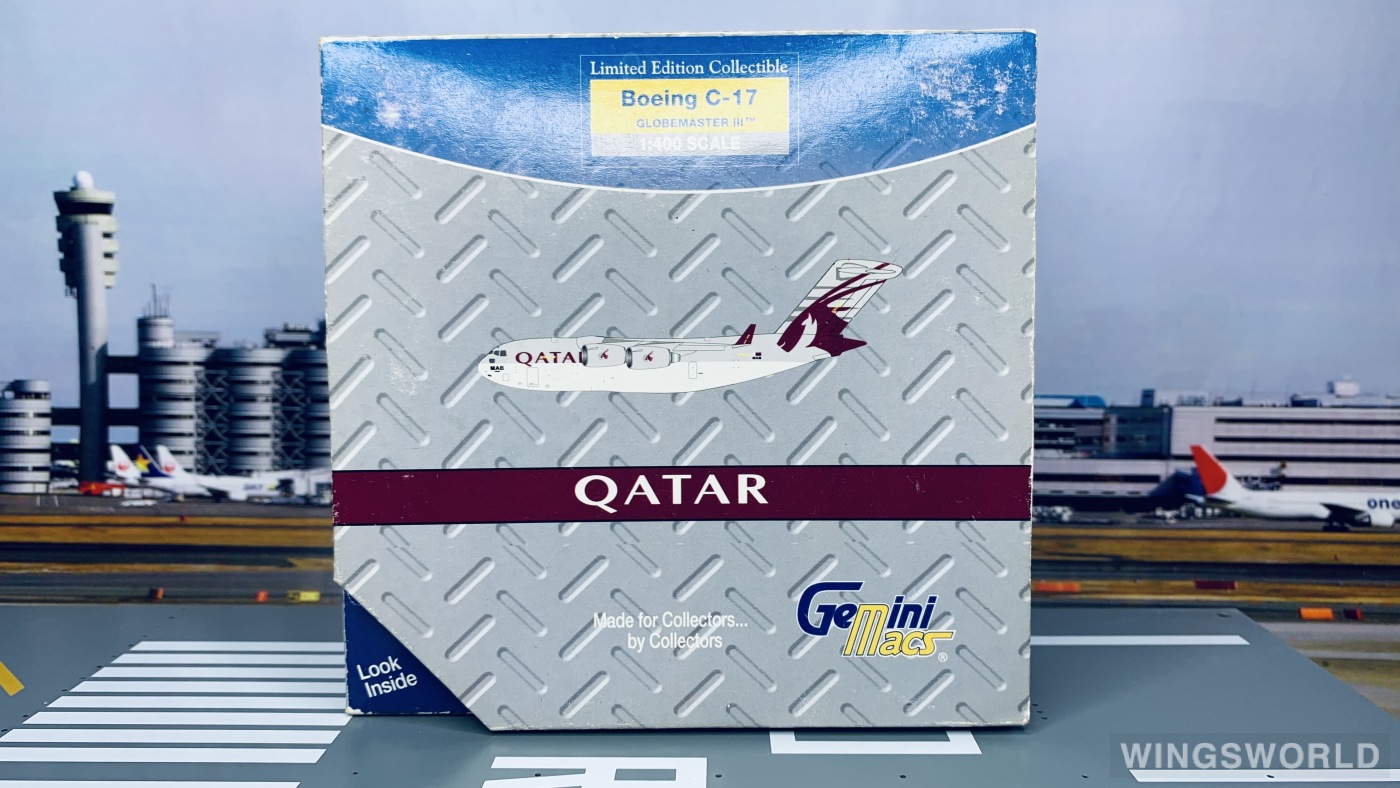Geminijets 1:400 GMQAF043 Qatar 卡塔尔航空 Boeing C-17 MAB