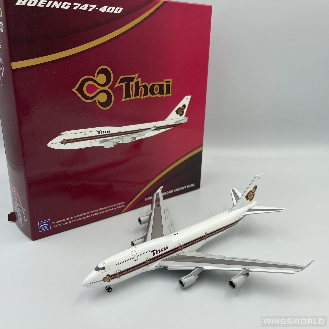 JC Wings 1:400 LH4173A Thai Airways 泰国国际航空 Boeing 747-400 HS-TGY