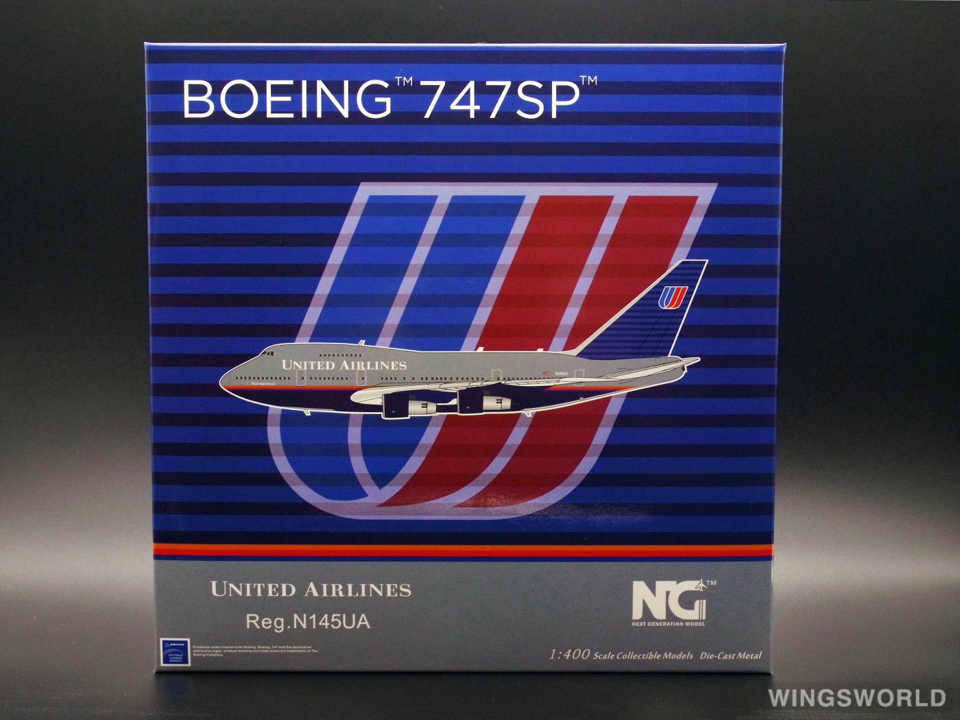 NGmodels 1:400 NG07008 United Airlines 美国联合航空 Boeing 747SP N145UA