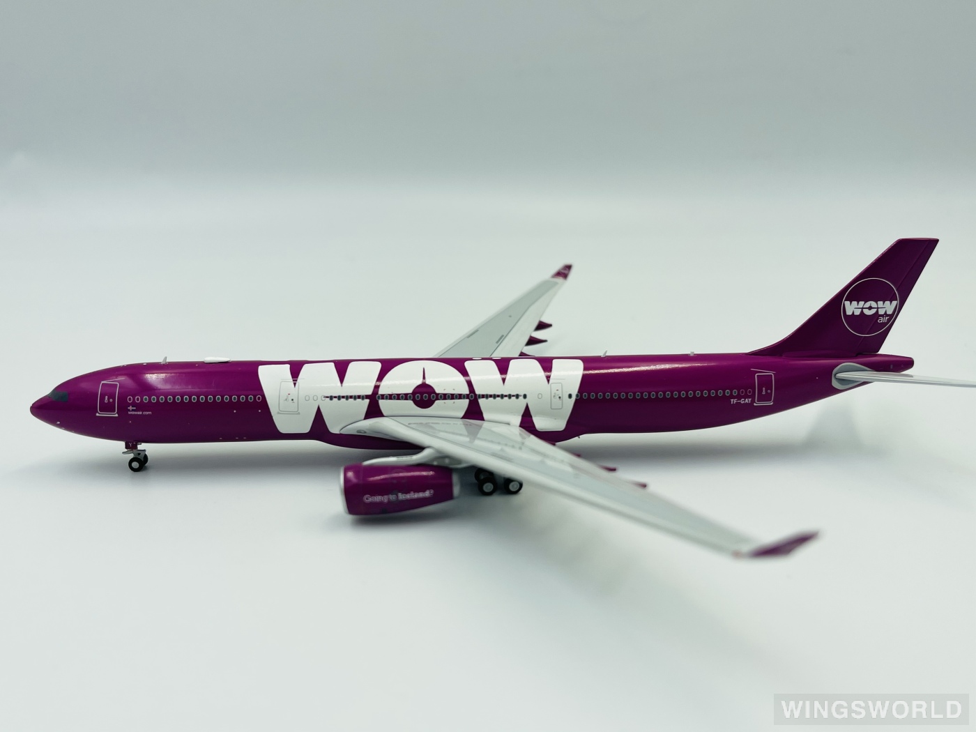 JC Wings 1:400 LH4005 WOW air 沃奥航空 Airbus A330-300 TF-GAY