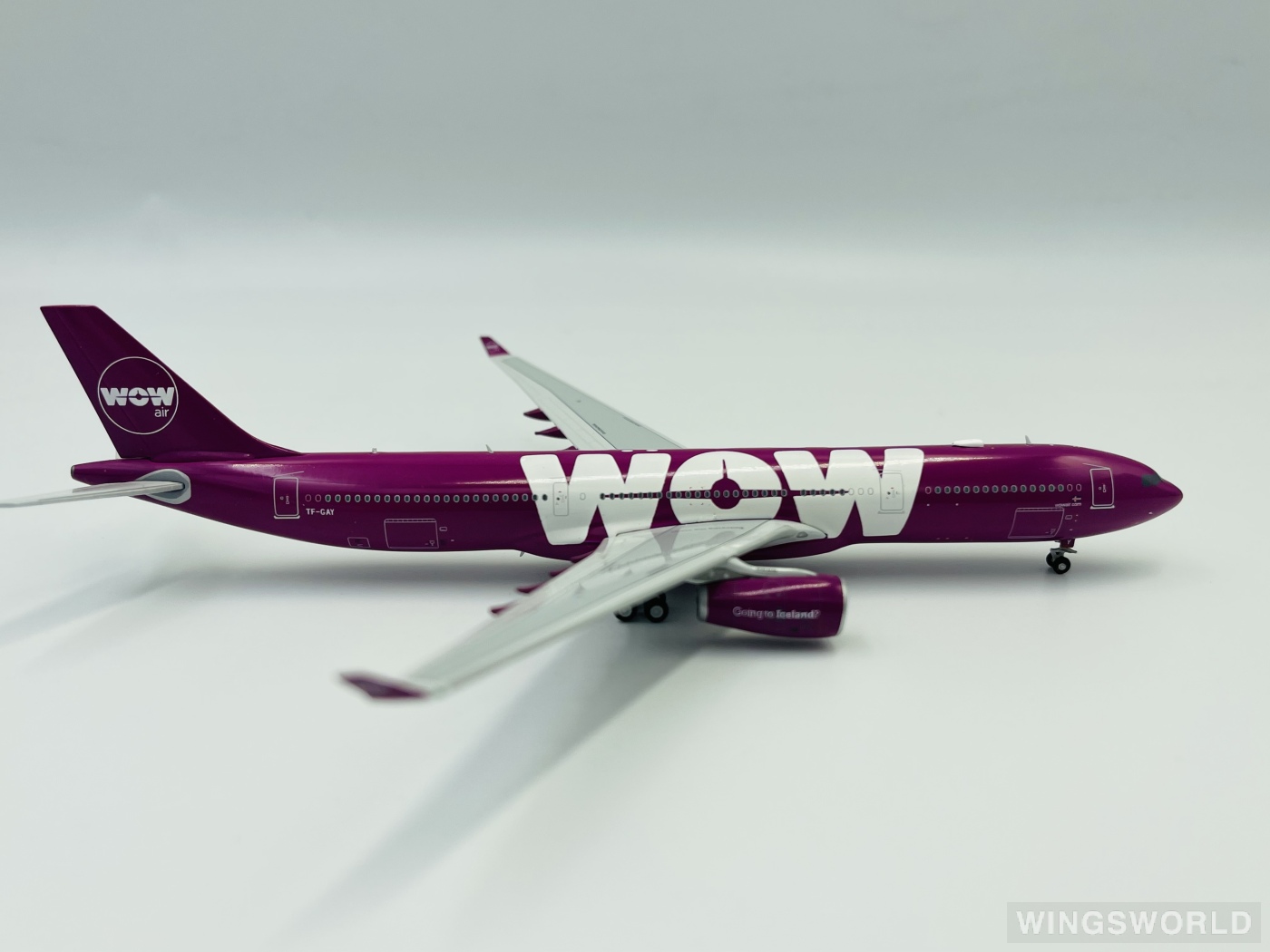 JC Wings 1:400 LH4005 WOW air 沃奥航空 Airbus A330-300 TF-GAY