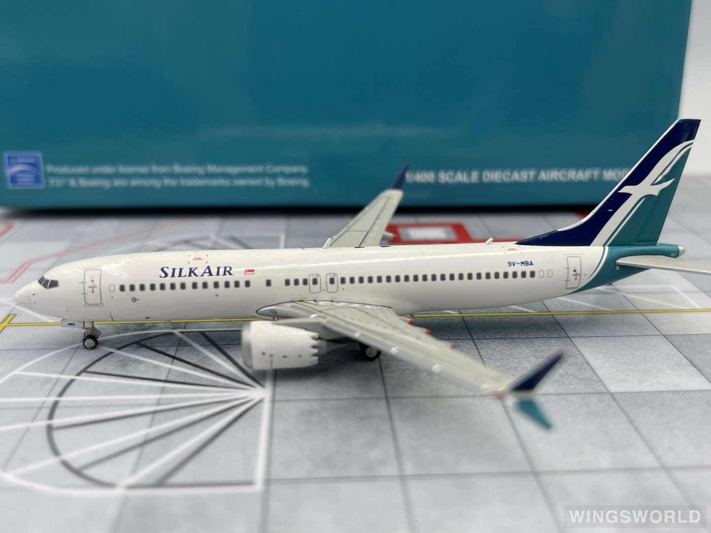 JC Wings 1:400 XX4026 SilkAir 胜安航空 Boeing 737 MAX 8 9V-MBA