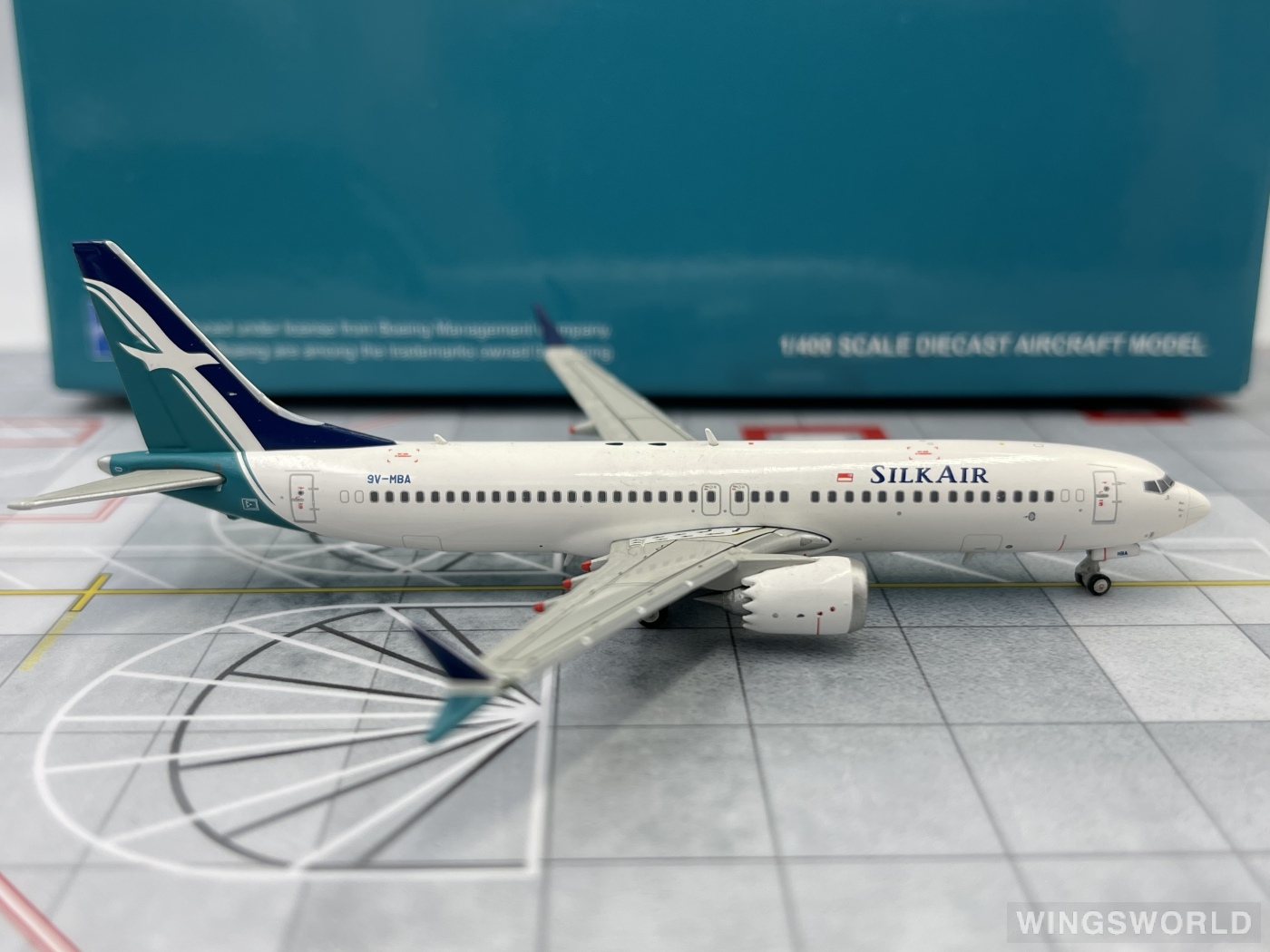 JC Wings 1:400 XX4026 SilkAir 胜安航空 Boeing 737 MAX 8 9V-MBA