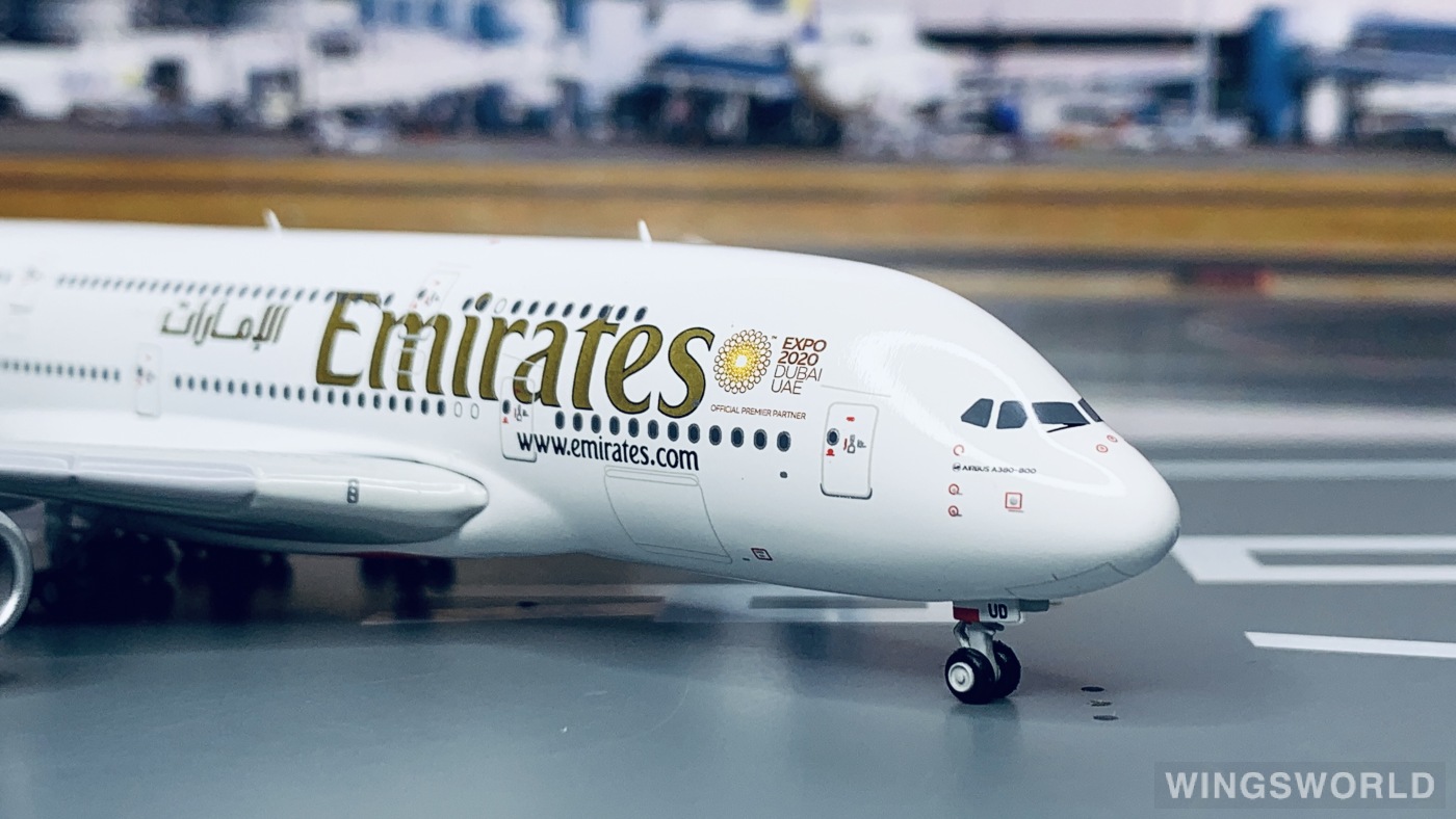Geminijets 1:400 GJUAE1941 Emirates 阿联酋航空 Airbus A380-800 A6-EUD