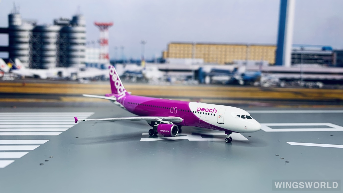 フェニックス Peach A320 JA08VA  1/400 PH04402 Peach Aviation 乐桃航空Airbus A320 JA08VA Phoenix 1