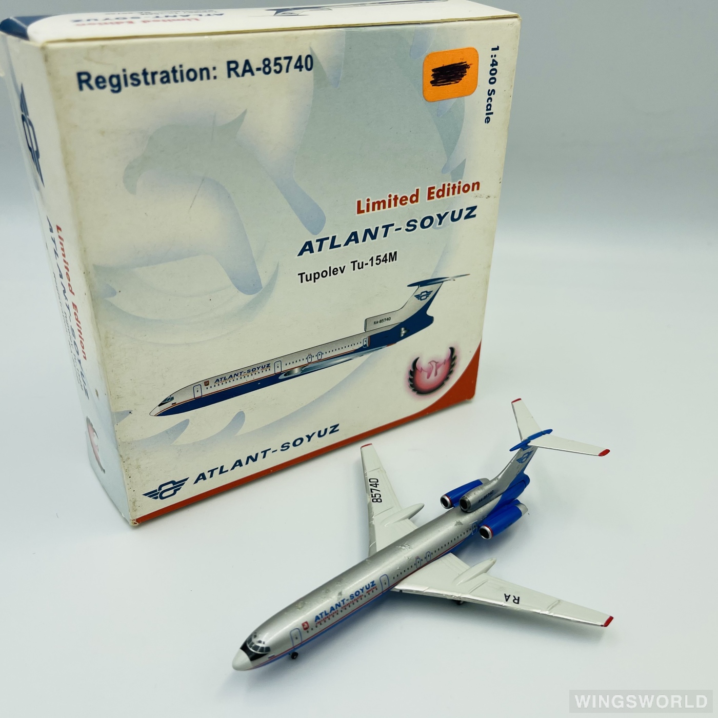 Phoenix 1:400 PH10097 Atlant-Soyuz Airlines Tupolev Tu-154 RA-85740