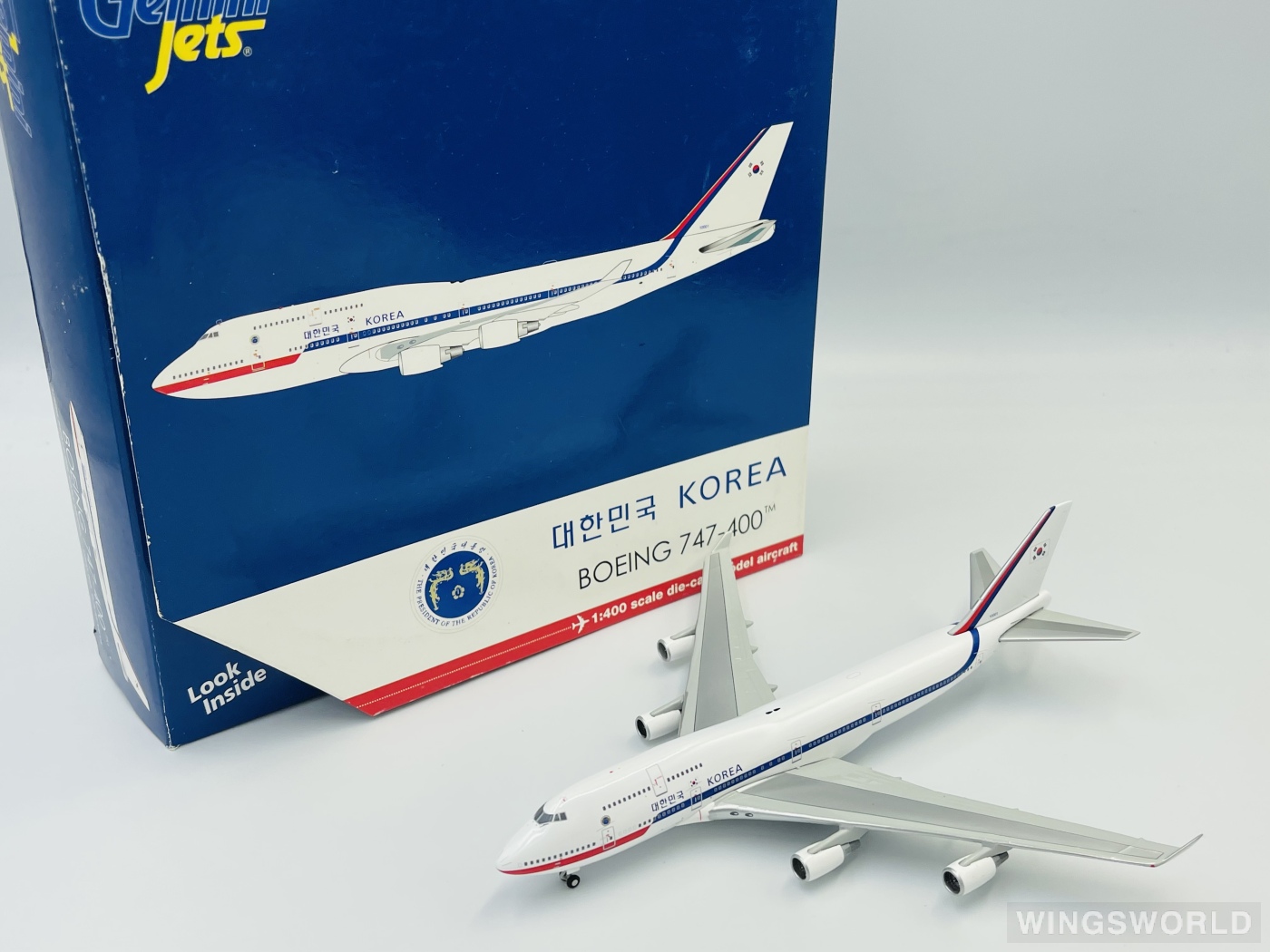 Geminijets 1:400 GJKAF1214 ROKAF 韩国空军 Boeing 747-400 10001