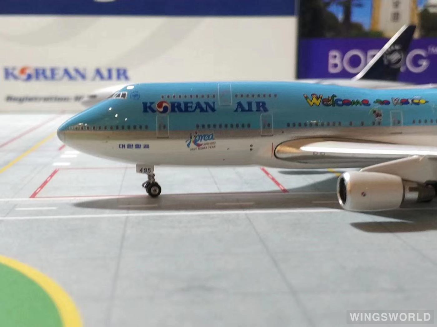 Phoenix 1:400 PH04003 Korean Air 大韩航空 Boeing 747-400 HL7495