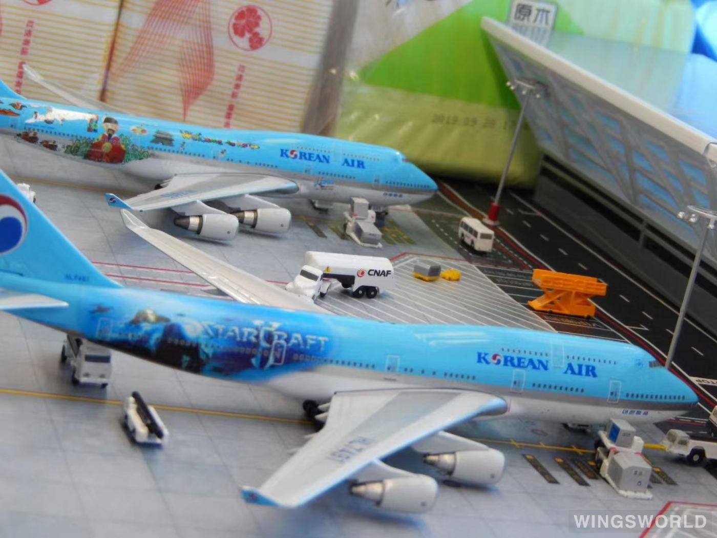 Phoenix 1:400 PH10441 Korean Air 大韩航空 Boeing 747-400 HL7491