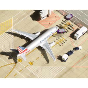 American Airlines 美国航空 Airbus A319 N700UW 2012s colors. With rolling gears. ACN700UW AeroClassics 1:400