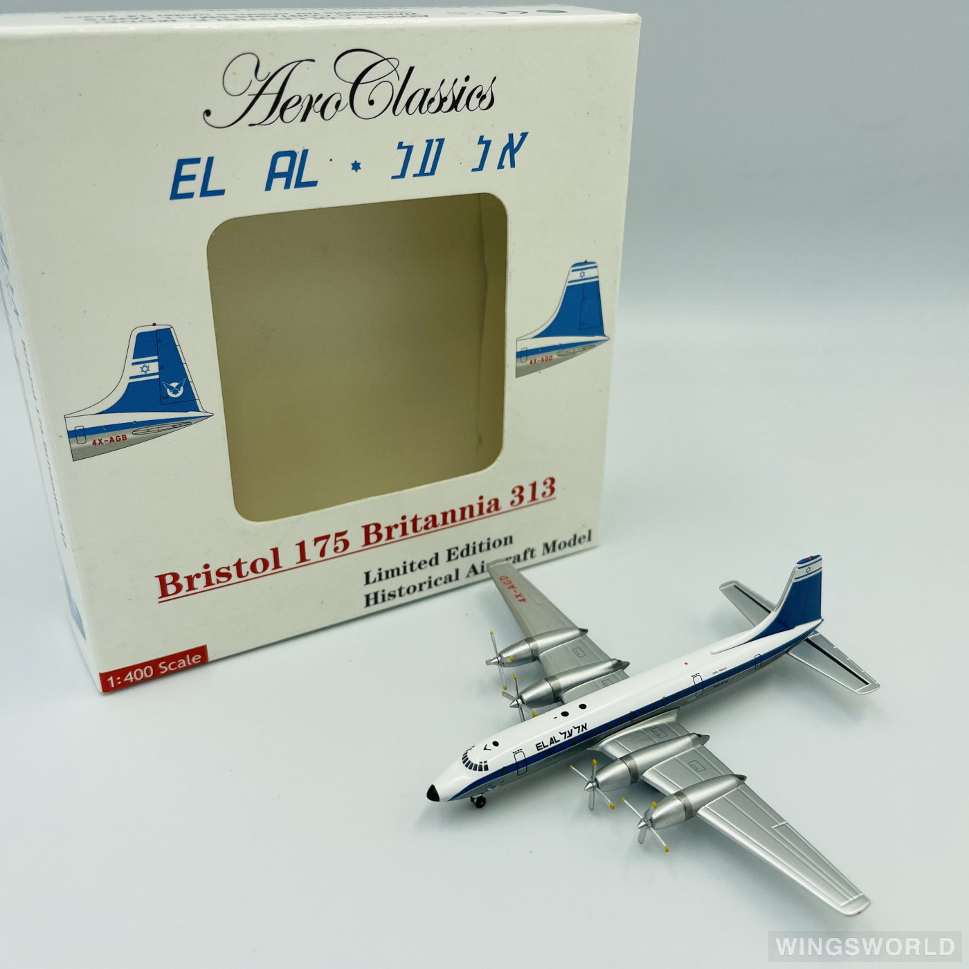 AeroClassics 1:400 AC4XAGD El Al 以色列航空 Bristol 175 Britannia 4X-AGD