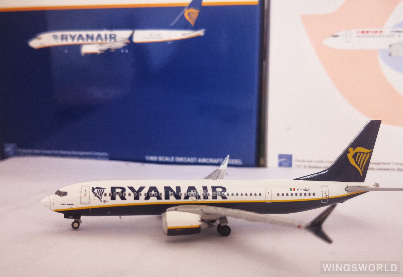 JC Wings 1:400 XX4149 Ryanair 瑞安航空 Boeing 737 MAX 8 EI-HAW