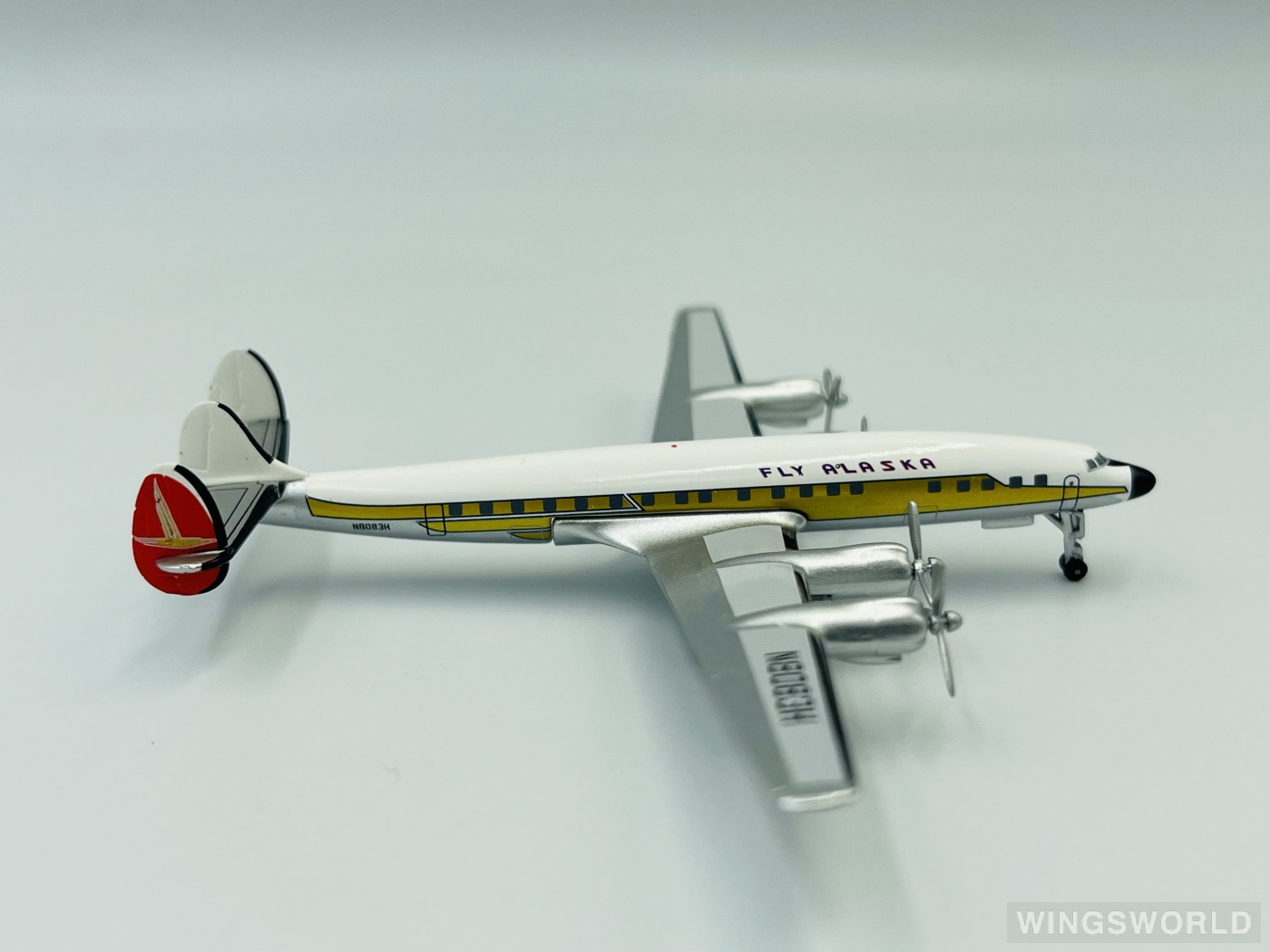 AeroClassics 1:400 ACN8083H Alaska Airlines 阿拉斯加航空 Lockheed L-1049 Super Constellation N8083H