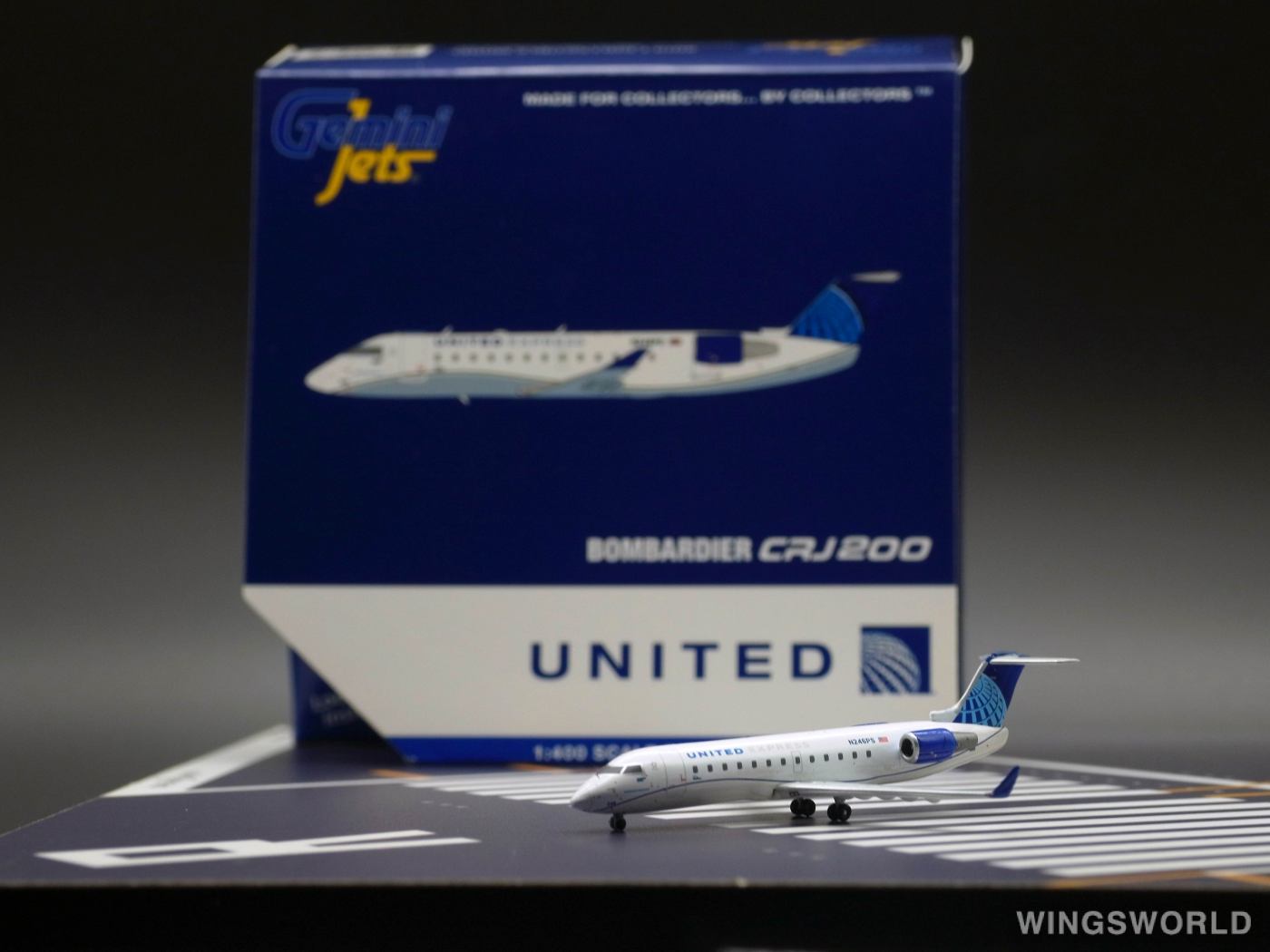 Geminijets 1:400 GJUAL1966 United Airlines 美国联合航空 Bombardier CRJ200 N246PS