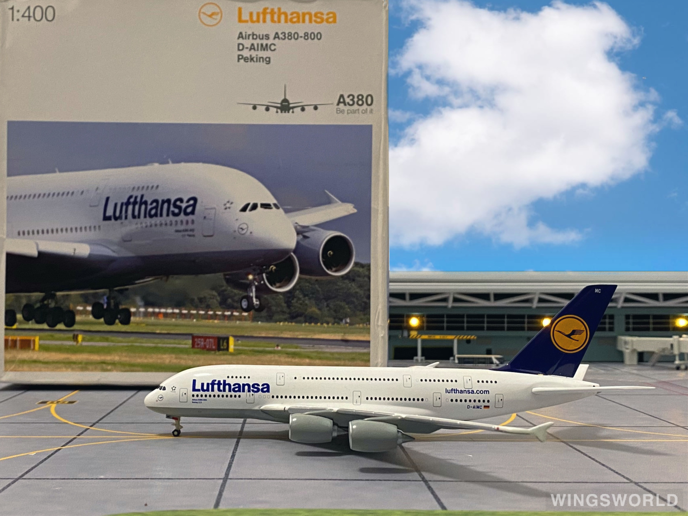Herpa 1:400 561068 Lufthansa 汉莎航空 Airbus A380-800 D-AIMC
