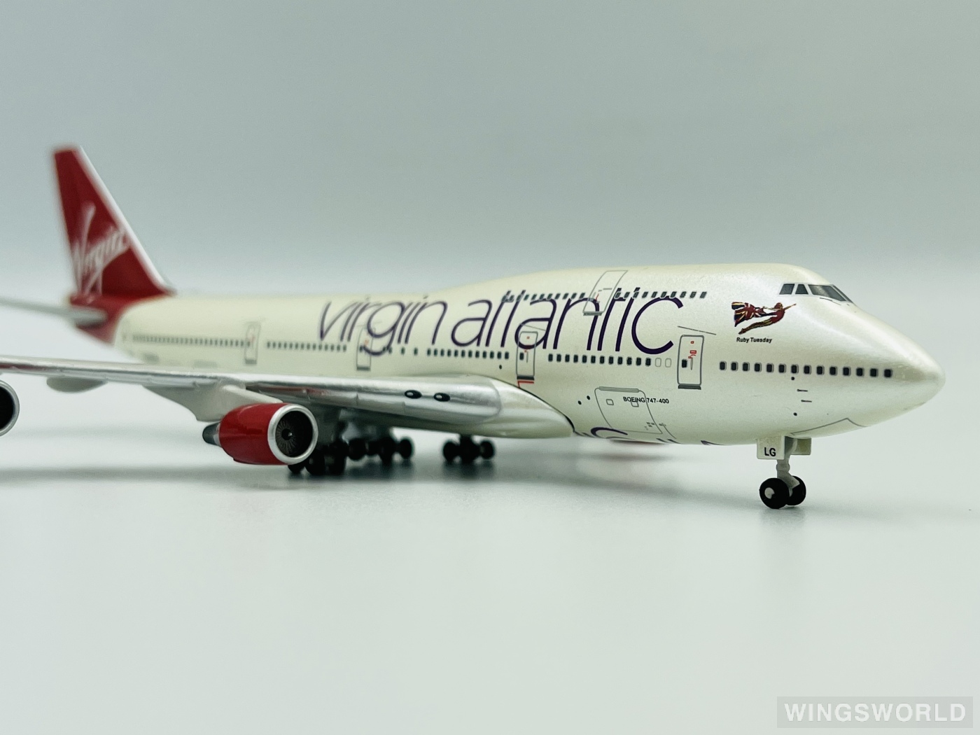 Geminijets 1:400 GJVIR1082 Virgin Atlantic Airways 维珍航空 Boeing 747-400 G-VXLG