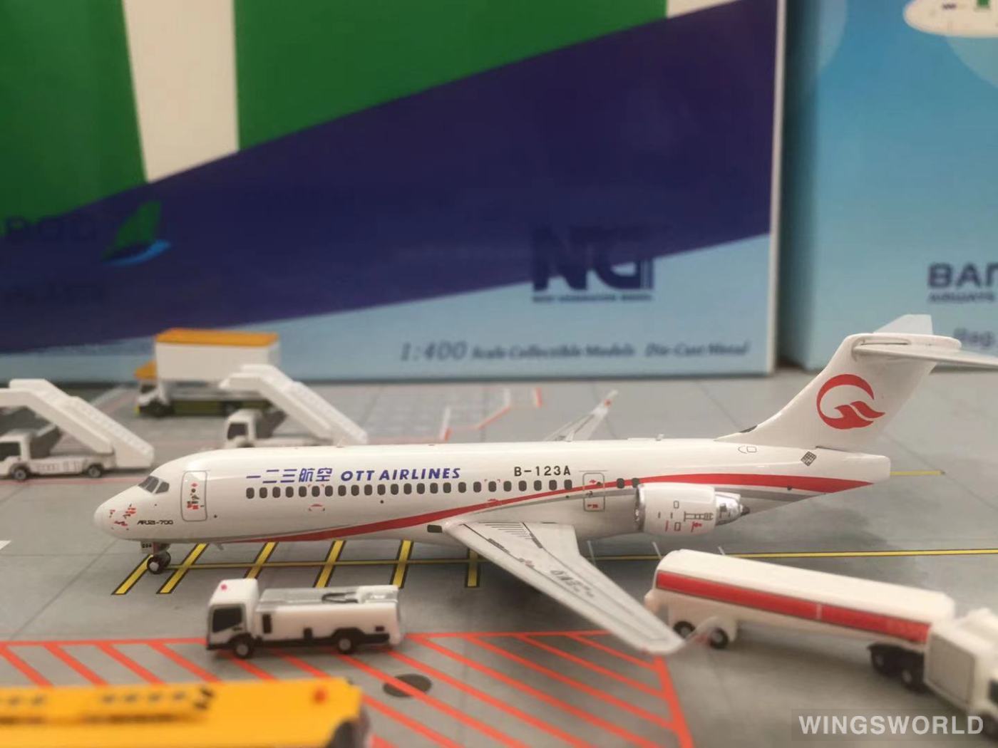 NGmodels 1:400 NG21012 OTT Airlines 一二三航空 Comac ARJ21-700 B-123A