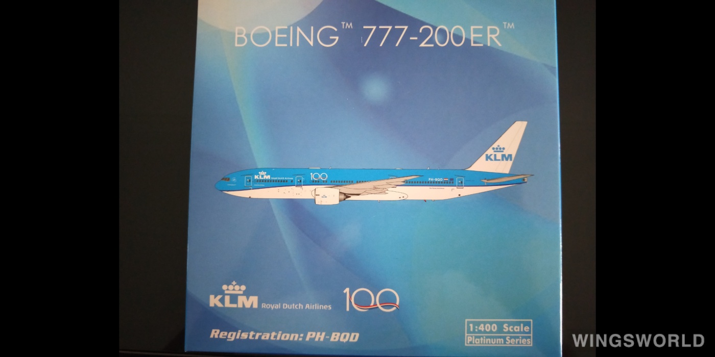 Phoenix 1:400 PH11579 KLM 荷兰皇家航空 Boeing 777-200 PH-BQD