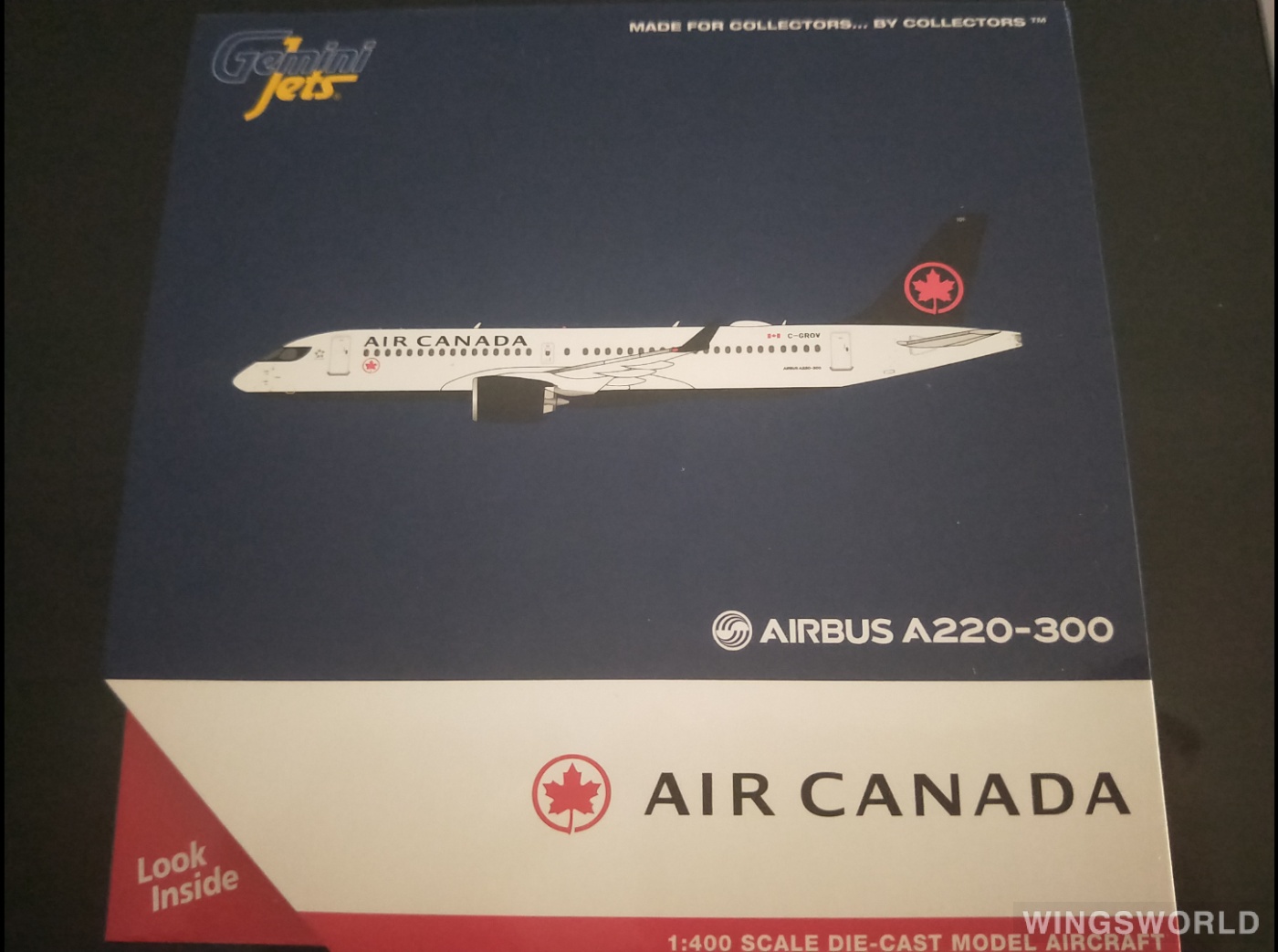 Geminijets 1:400 GJACA1733 Air Canada 加拿大航空 Airbus A220-300 C-GROV