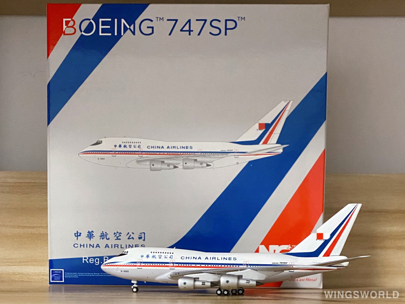 NGmodels 1:400 NG07012 China Airlines 中华航空 Boeing 747SP B-1880