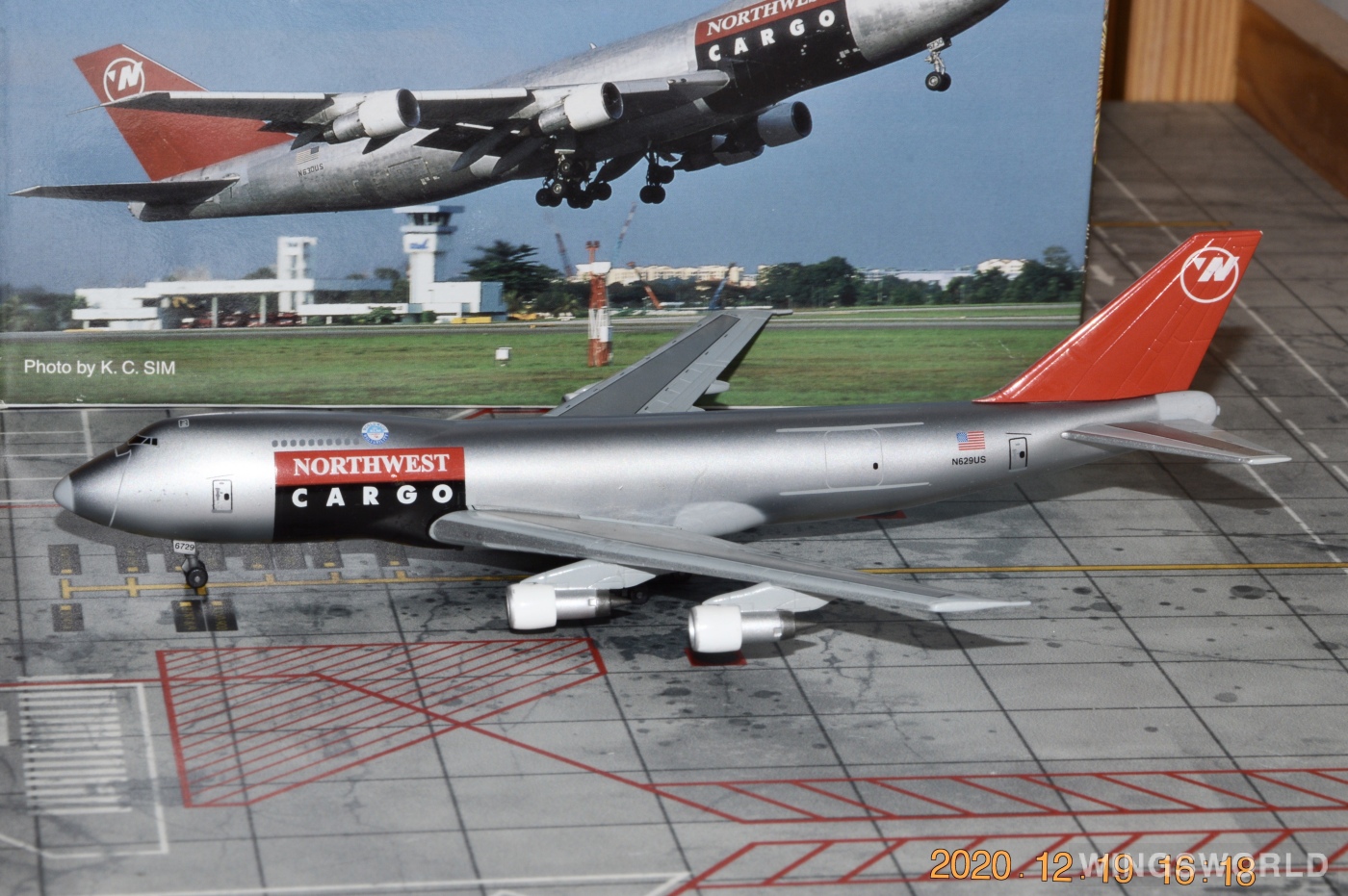 Dragon Models 1:400 55087B Northwest Airlines 美国西北航空 Boeing 747-200 N629US