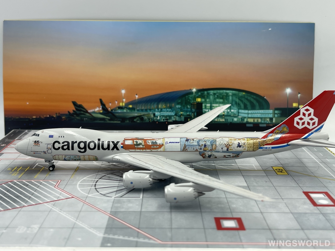 JC Wings 1:400 XX4709 Cargolux 卢森堡货运航空 Boeing 747-8F LX-VCM
