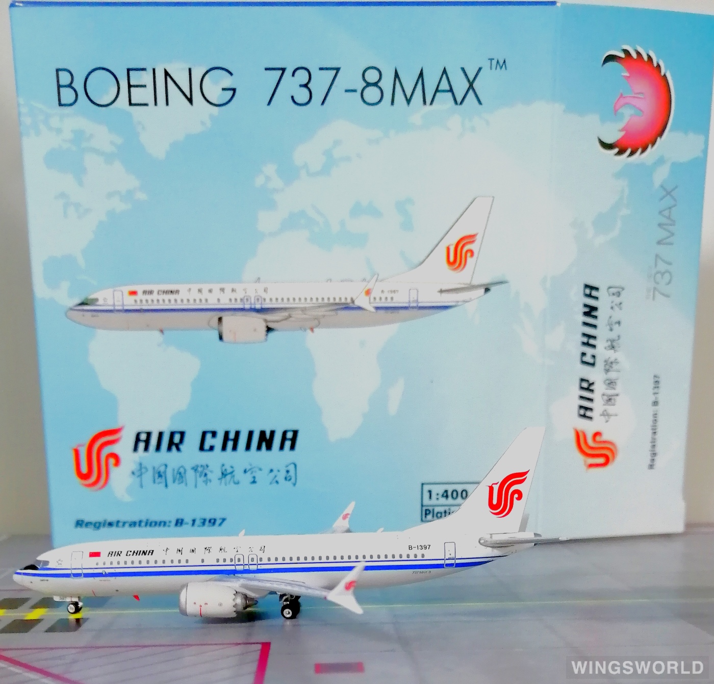 Phoenix 1:400 PH11438 Air China 中国国际航空 Boeing 737 MAX 8 B-1397