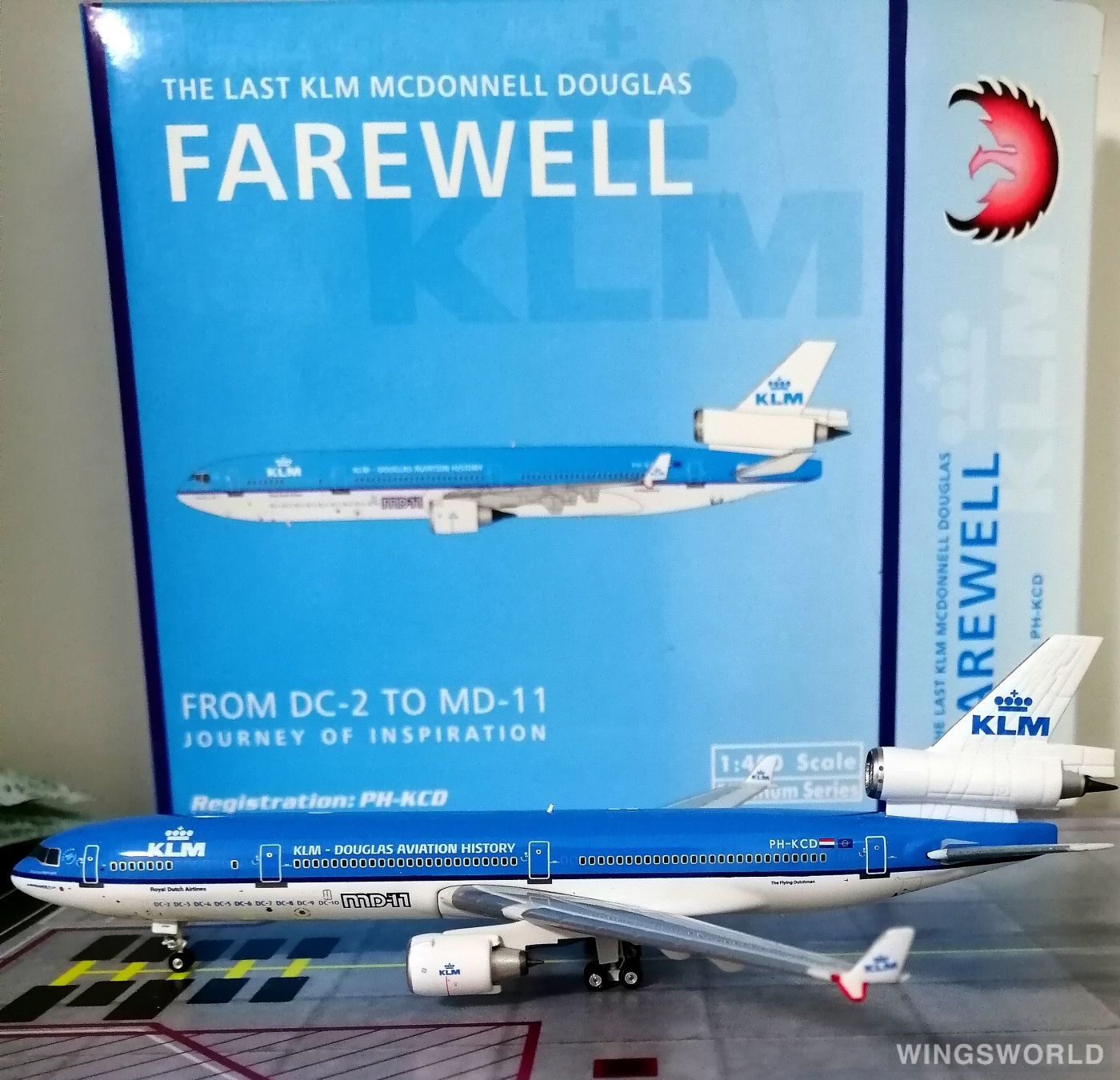 Phoenix 1:400 PH11040 KLM 荷兰皇家航空 McDonnell Douglas MD-11 PH-KCD