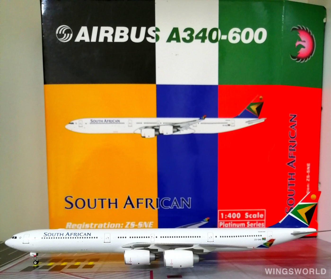 Phoenix 1:400 PH10572 South African Airways 南非航空 Airbus A340-600 ZS-SNE