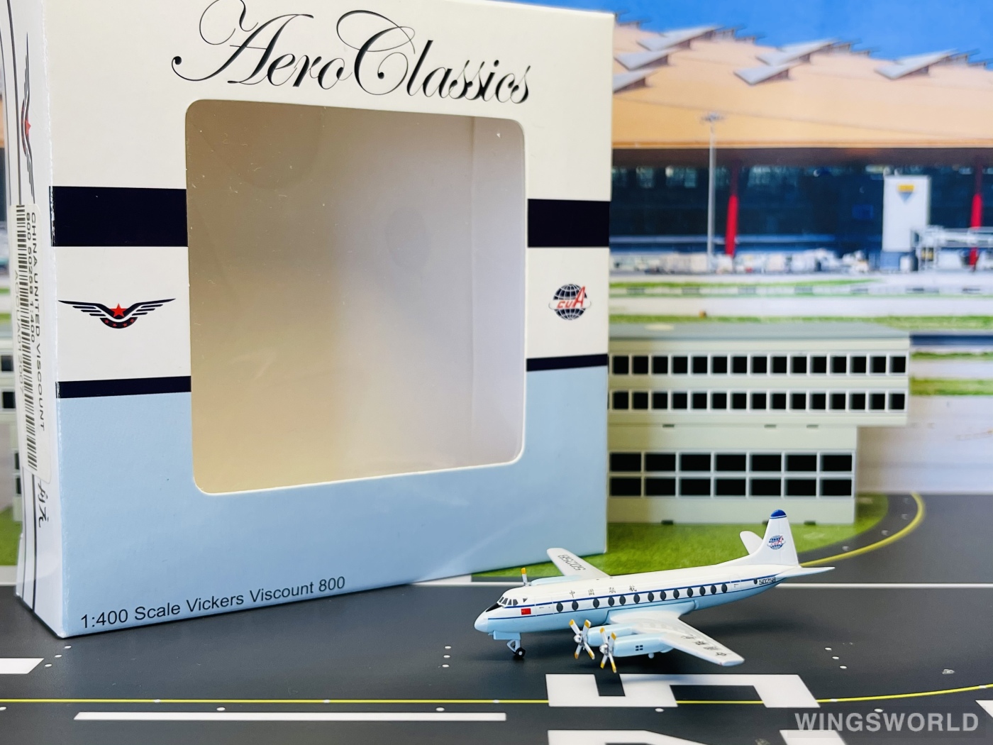 AeroClassics 1:400 AC450258 China United Airlines 中国联合航空 Vickers Viscount 50258
