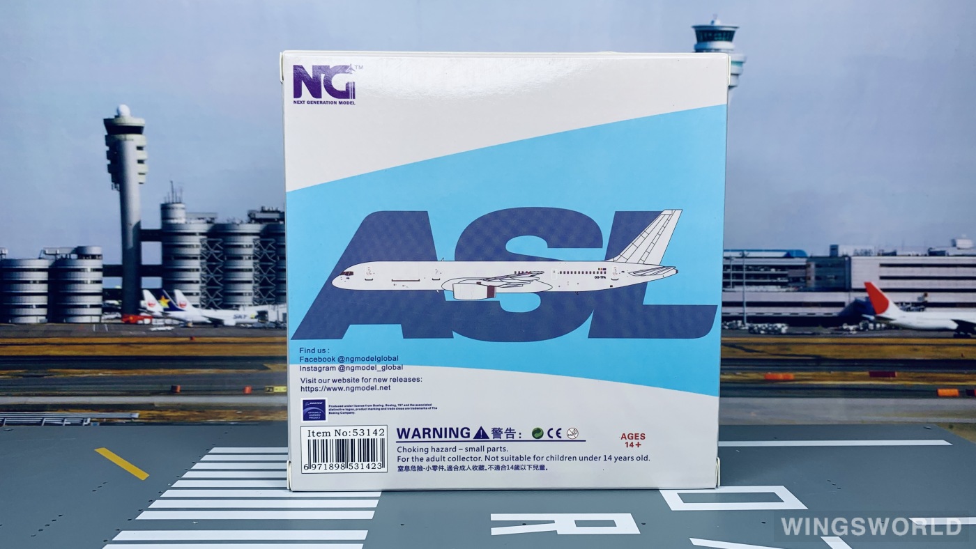 NGmodels 1:400 NG53142 ASL Airlines France Boeing 757-200 OO-TFA