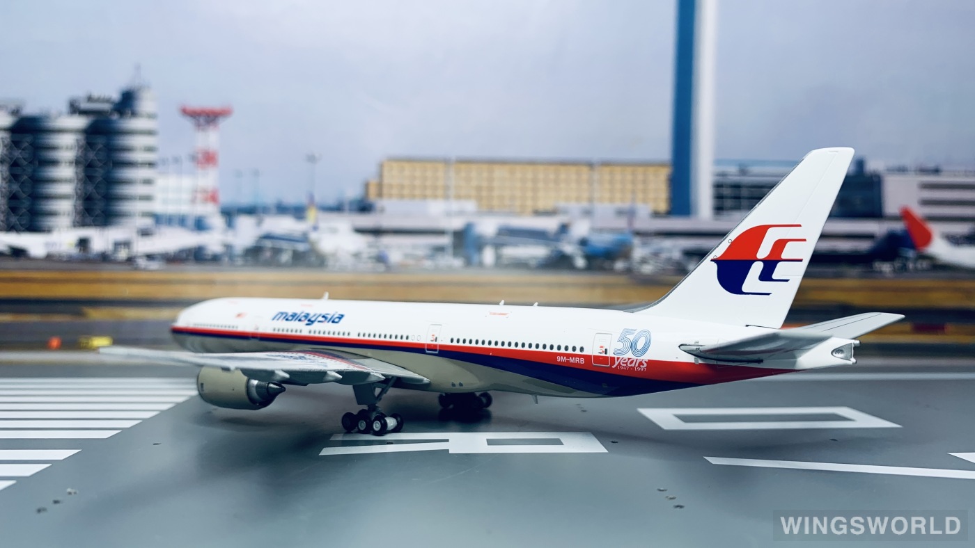 JC Wings 1:400 XX4488 Malaysia Airlines 马来西亚航空 Boeing 777-200 9M-MRB