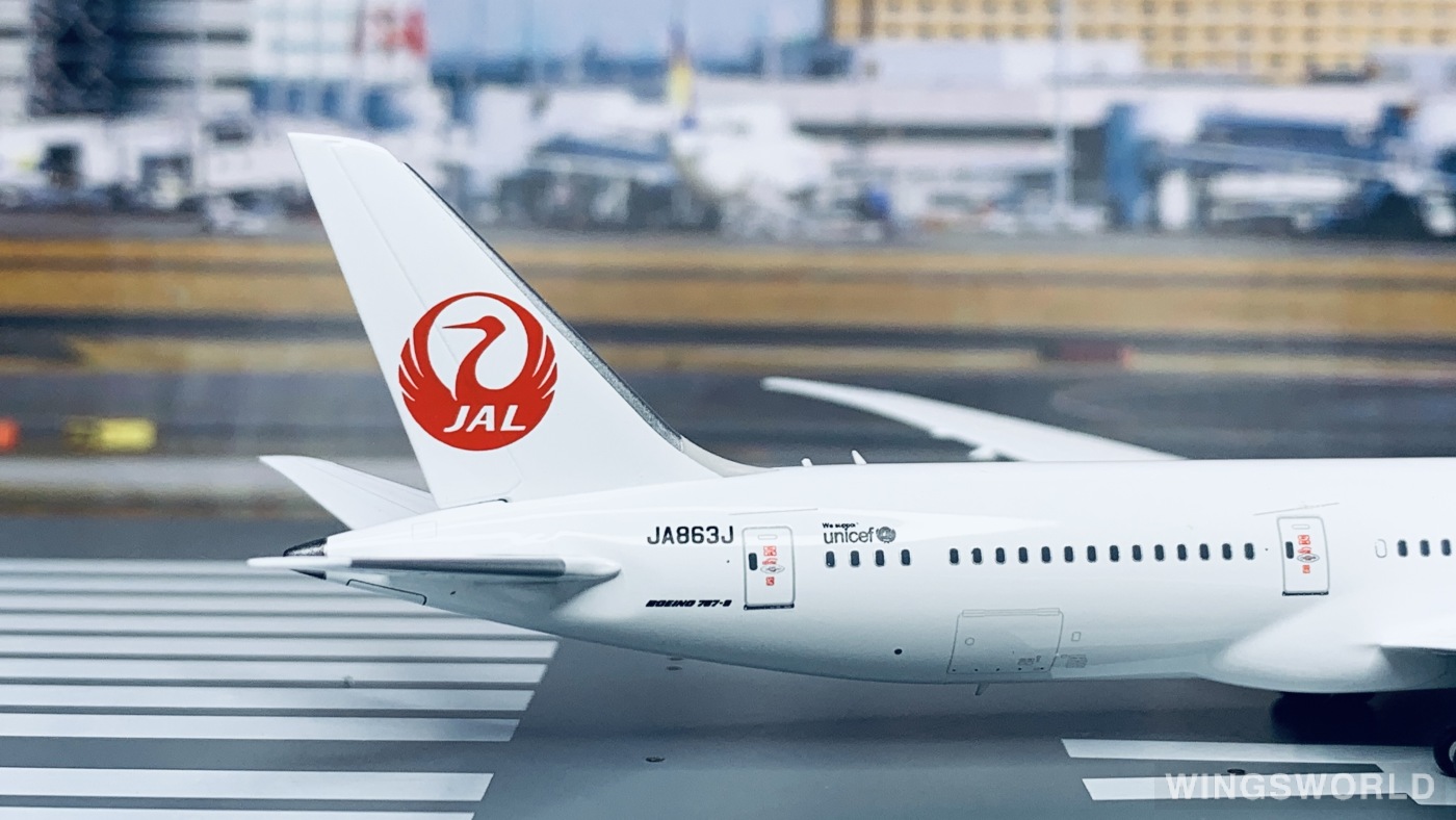 NGmodels 1:400 NG55065 Japan Airlines 日本航空 Boeing 787-9 JA863J