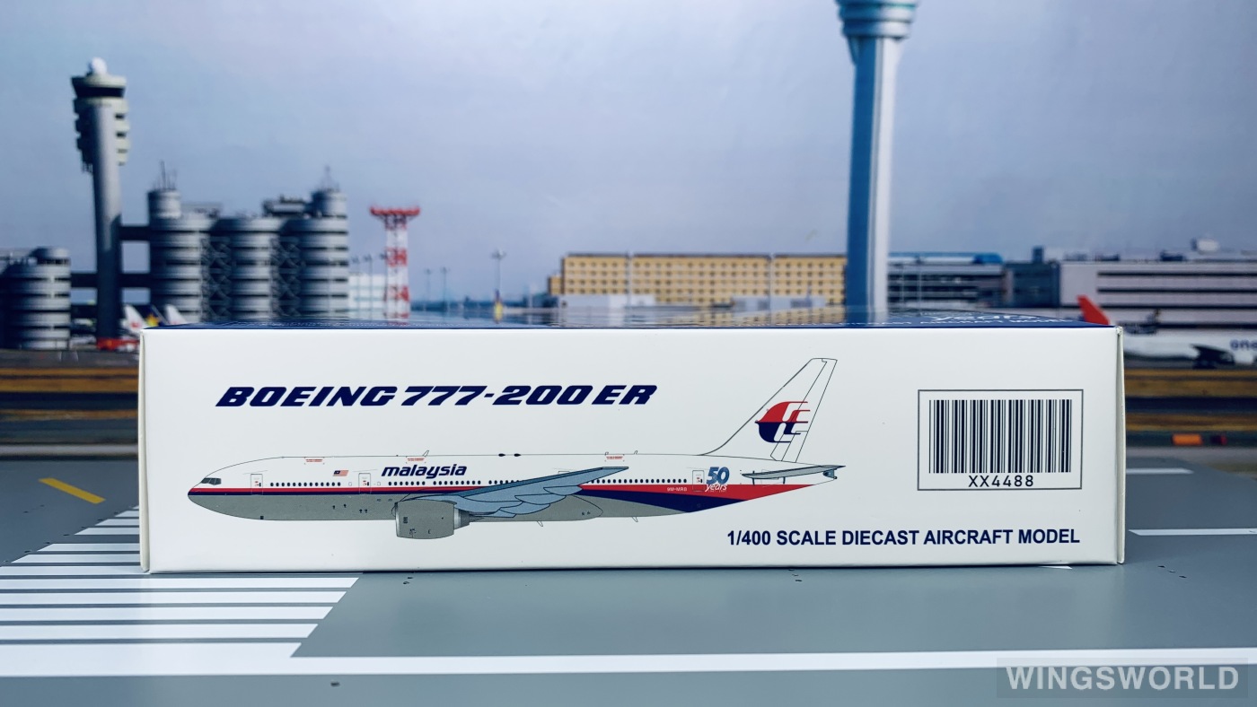 JC Wings 1:400 XX4488 Malaysia Airlines 马来西亚航空 Boeing 777-200 9M-MRB