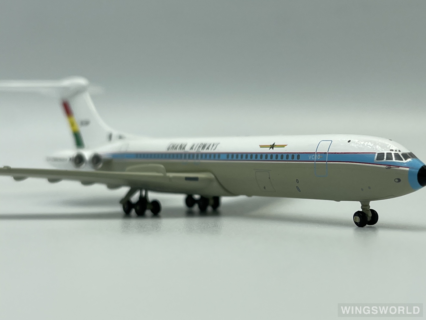 Jet-X 1:400 JX415 Ghana Airways 加纳航空 Vickers VC10 9G-ABP
