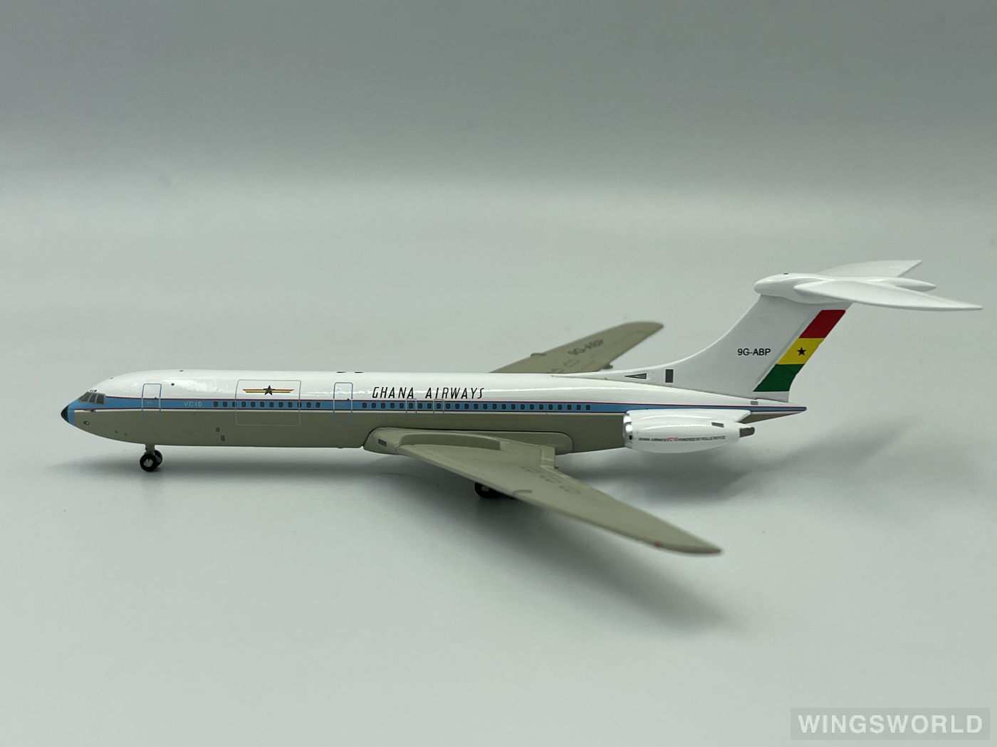 Jet-X 1:400 JX415 Ghana Airways 加纳航空 Vickers VC10 9G-ABP
