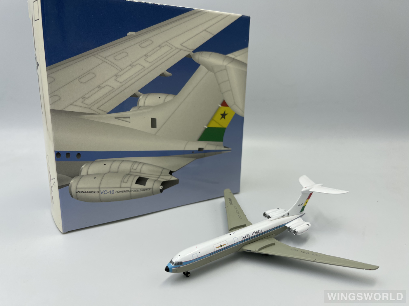 Jet-X 1:400 JX415 Ghana Airways 加纳航空 Vickers VC10 9G-ABP