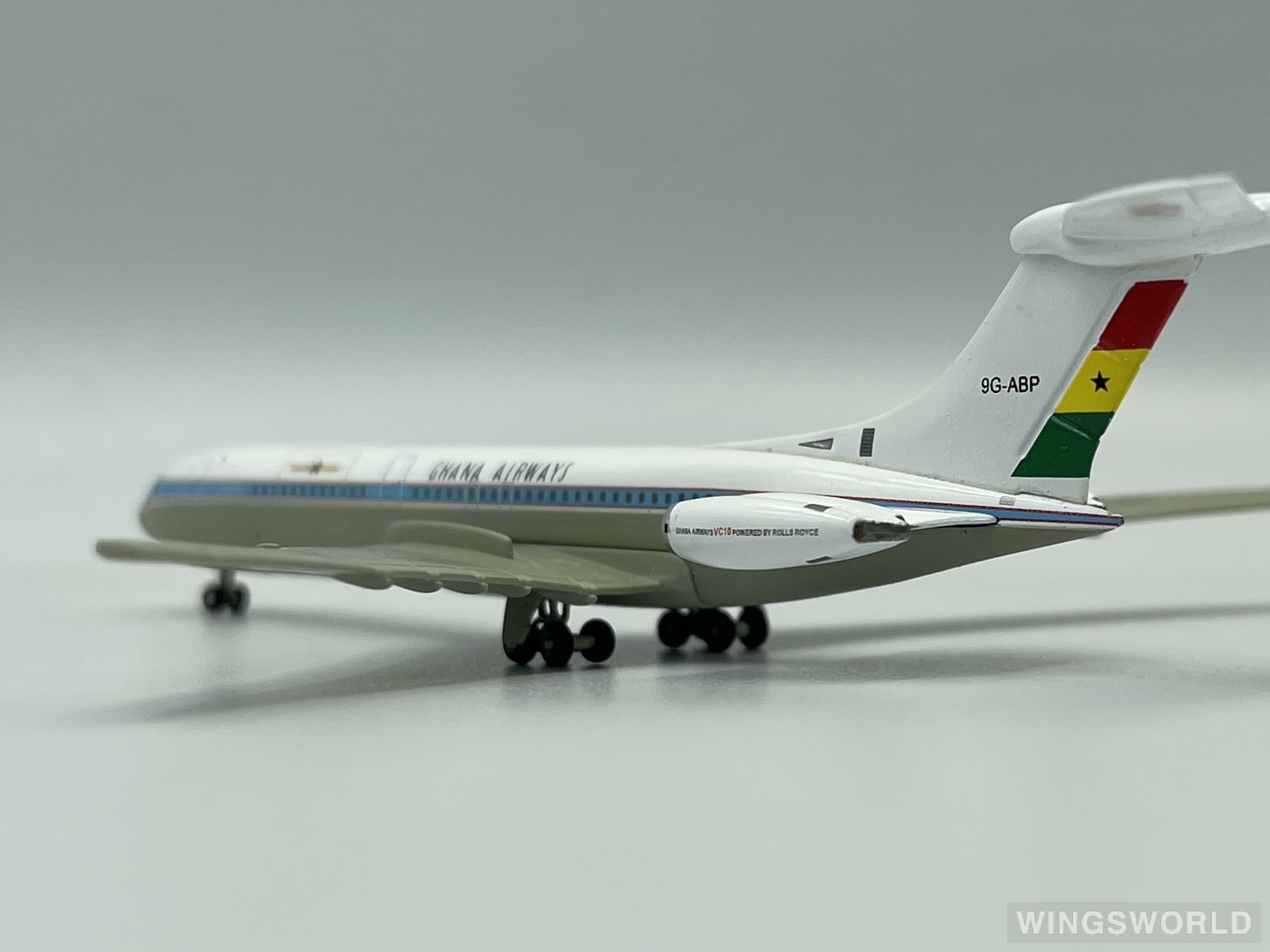 Jet-X 1:400 JX415 Ghana Airways 加纳航空 Vickers VC10 9G-ABP