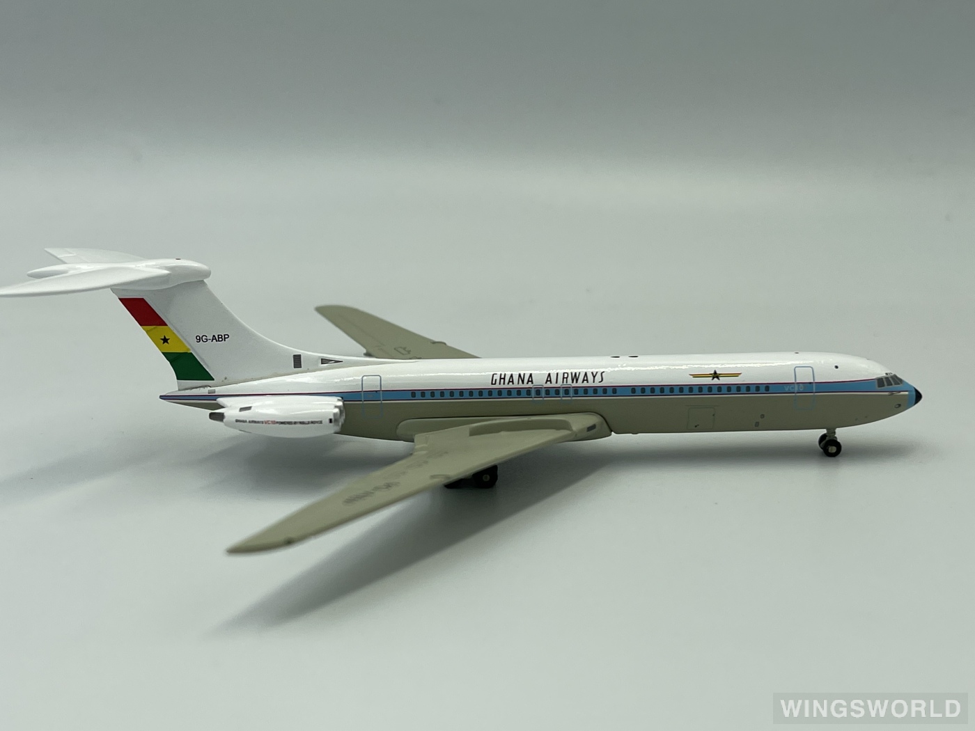 Jet-X 1:400 JX415 Ghana Airways 加纳航空 Vickers VC10 9G-ABP
