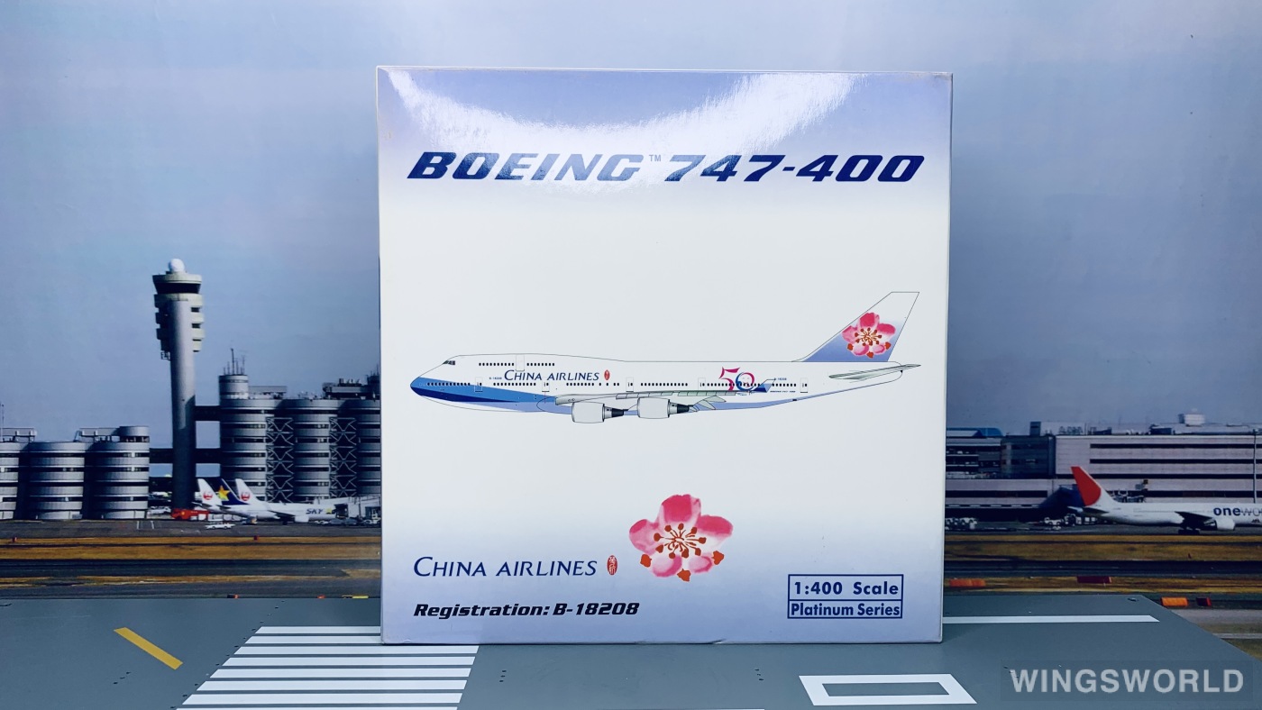 Phoenix 1:400 PH10351 China Airlines 中华航空 Boeing 747-400 B-18208