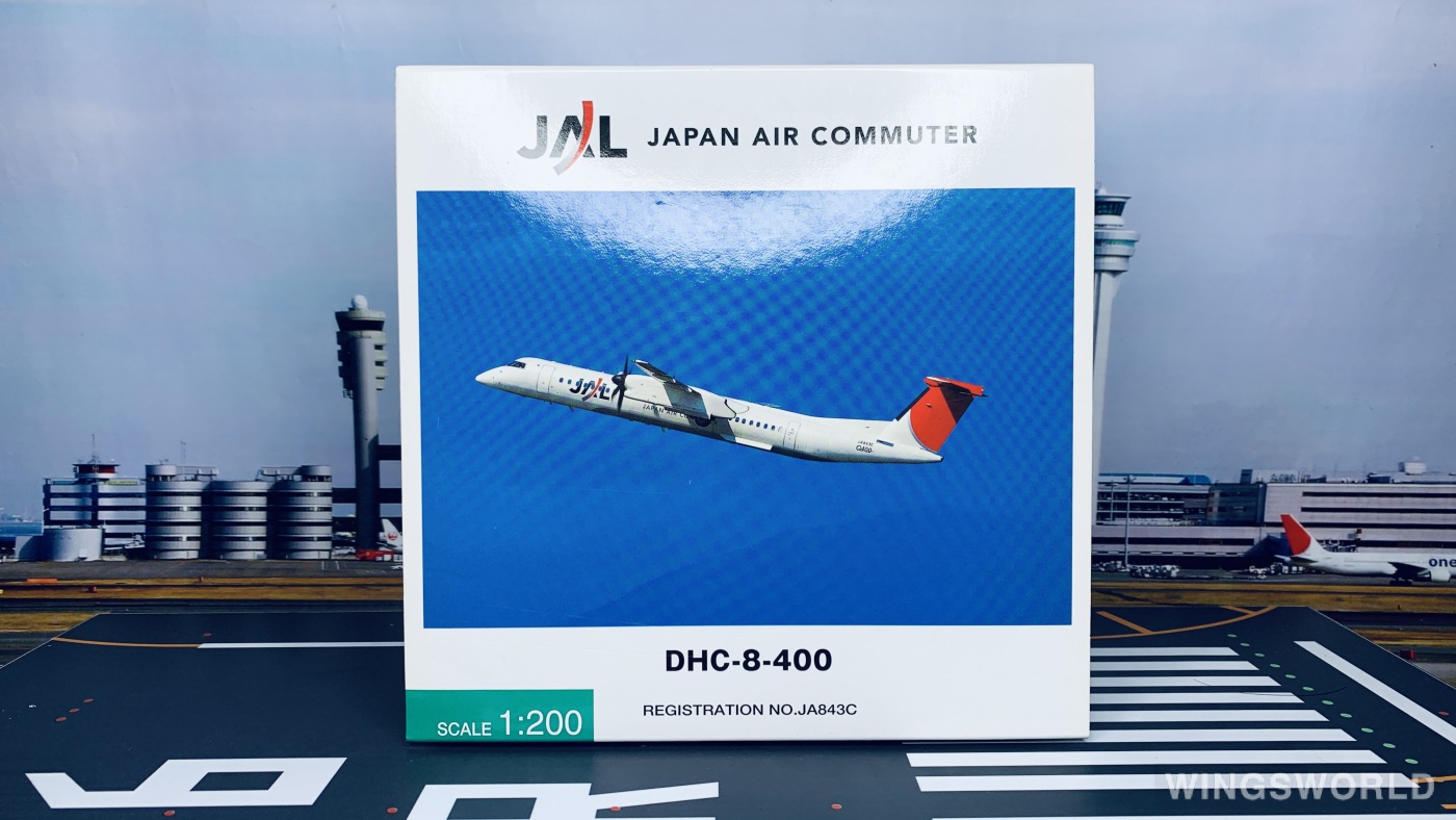 Hogan 1:200 HGJA843C Japan Airlines 日本航空 Bombardier Dash 8-400 JA843C